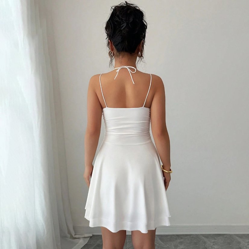 Dresses 6658 Ruched Cowl-Neck Camisole Dress