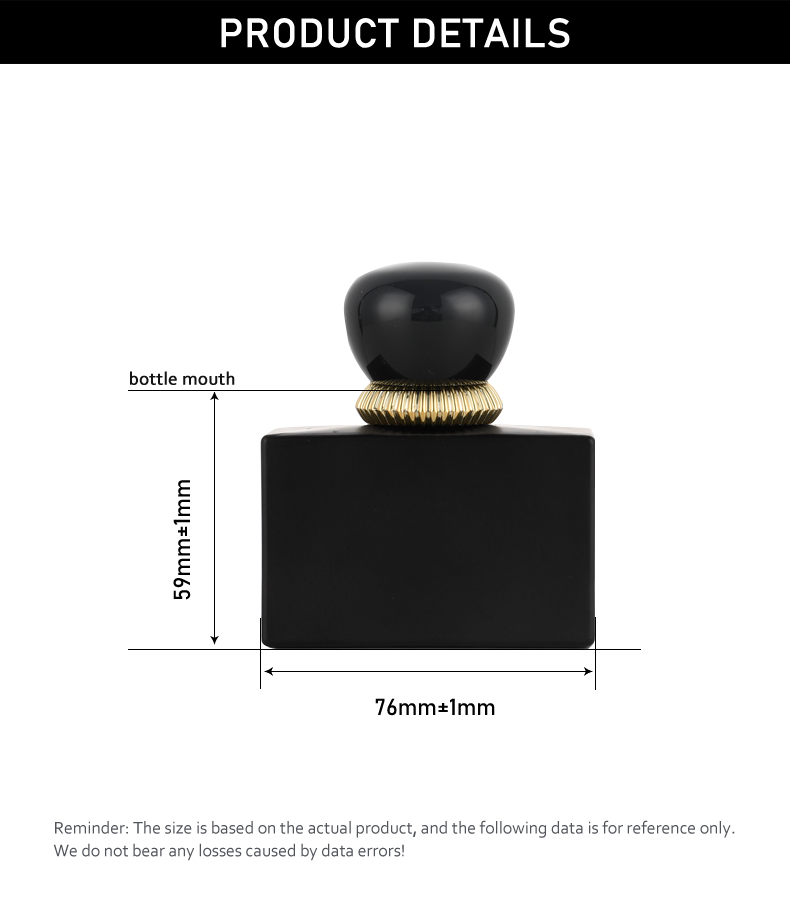 frasco de perfume 50ml Classic Black Premium Perfume Spray Bottle