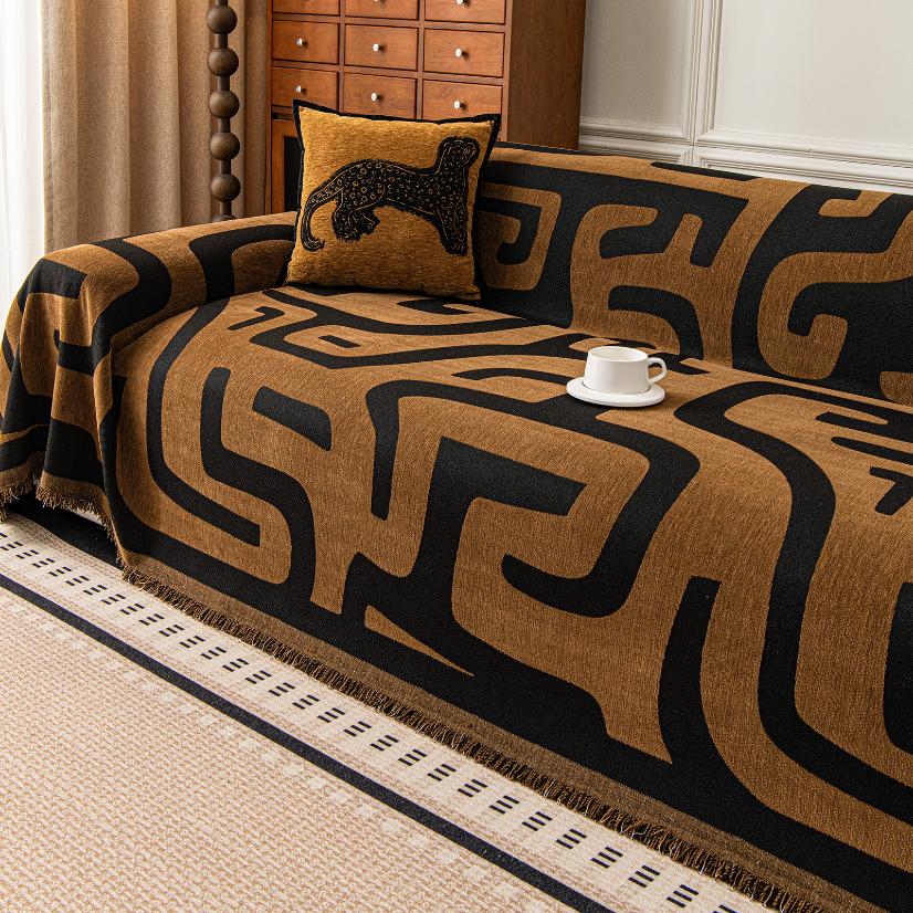 Jacquard sofa throw Maze Sofa Throw