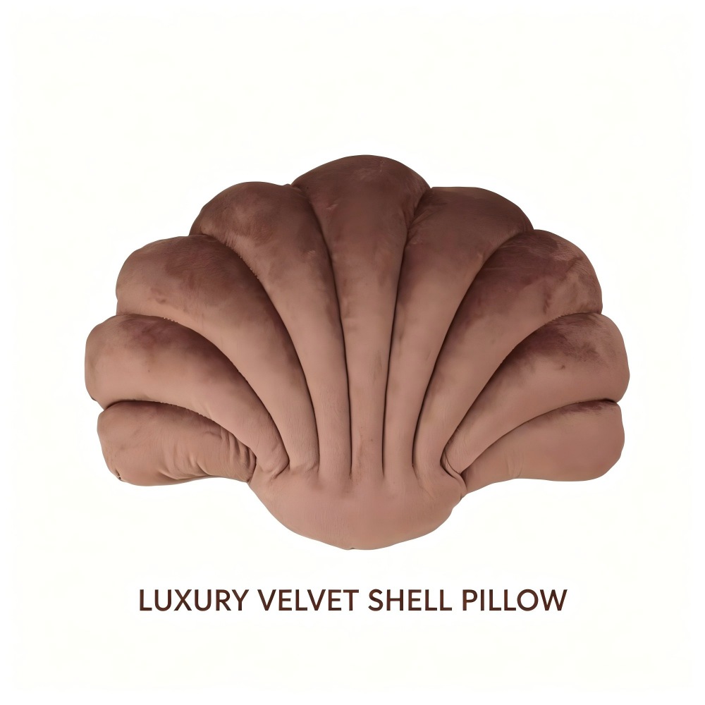 Throw Pillow Solid-Color Seashell Throw Pillow