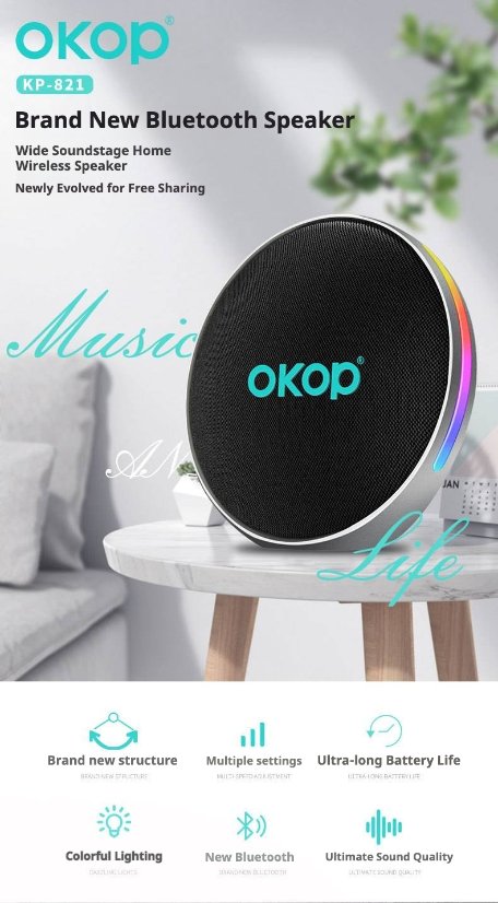 Portable Outdoor Bluetooth Speaker KP-821 Portable wireless bluetooth speaker