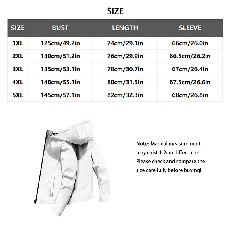 Stylish Men's Outerwear – Technical Shell Jackets TKA07 – Plus-Size Men's Outdoor Jacket