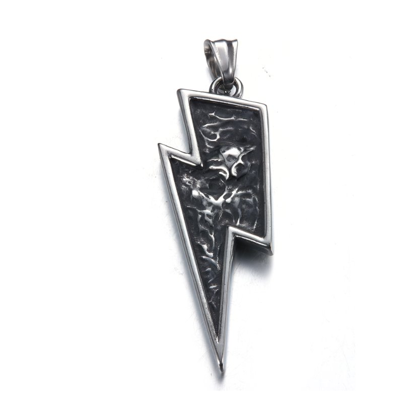 Pendants Vintage Lightning Bolt Skull Stainless Steel Pendant