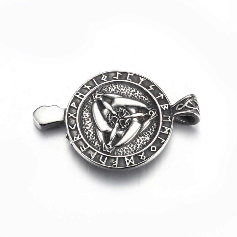 Pendants Raven And Triskele Stainless Steel Viking Pendant