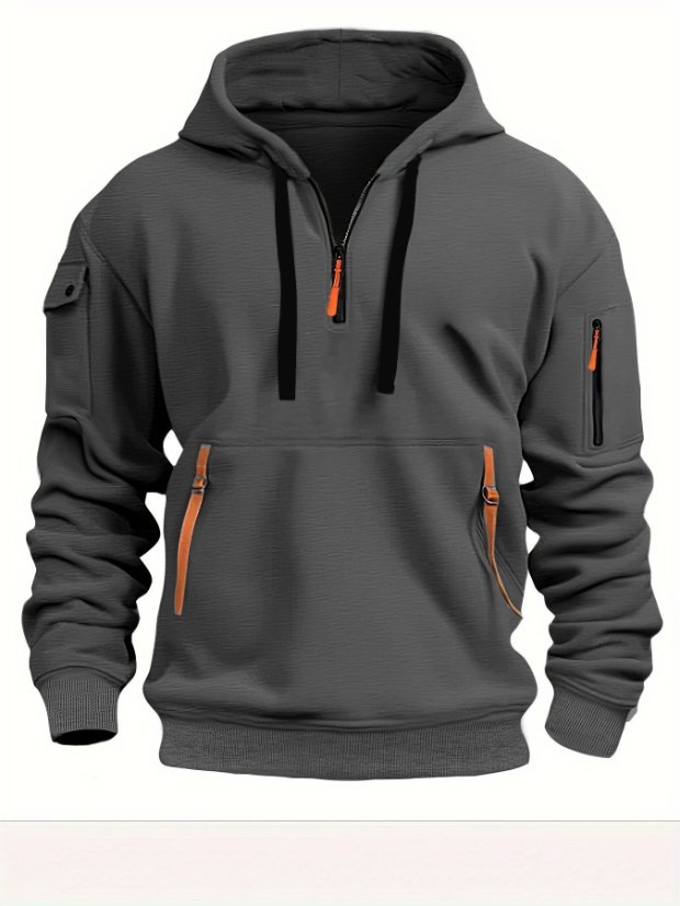 Hooded zip-up jacket with ribbon ties Streamer Hooded Zip-Up