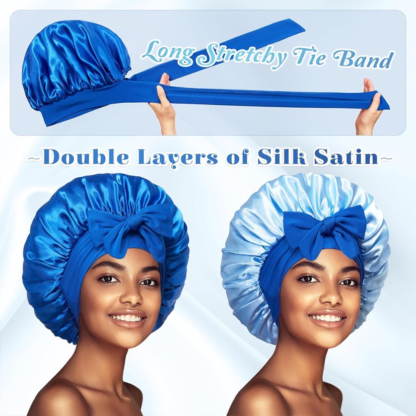 Bonnet Double-Layer Tie-Up Sleep Bonnet