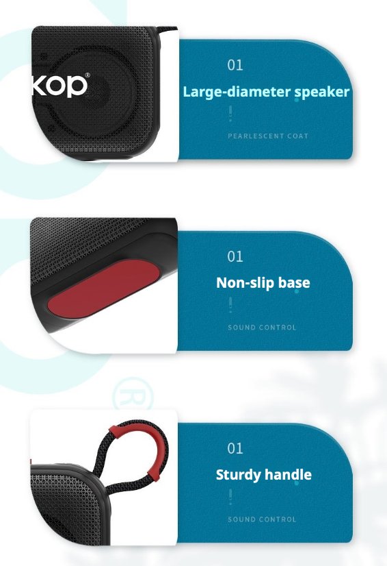 Portable Outdoor Bluetooth Speaker KP-814 portable wireless bluetooth speaker