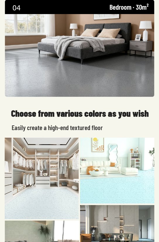Solvent-free coatings Epoxy Colored-Sand Self-Leveling Flooring