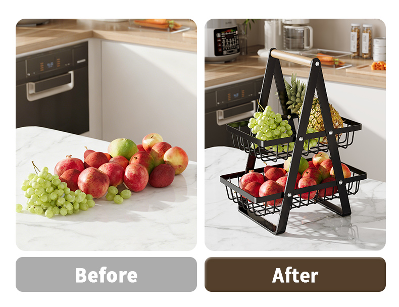Farmhouse Fruit Caddy 3-Tier Fruit Basket Stand