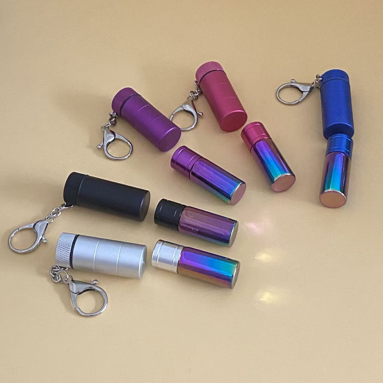 Keychain Storage Multi‑Color Metal Portable Storage Pendant