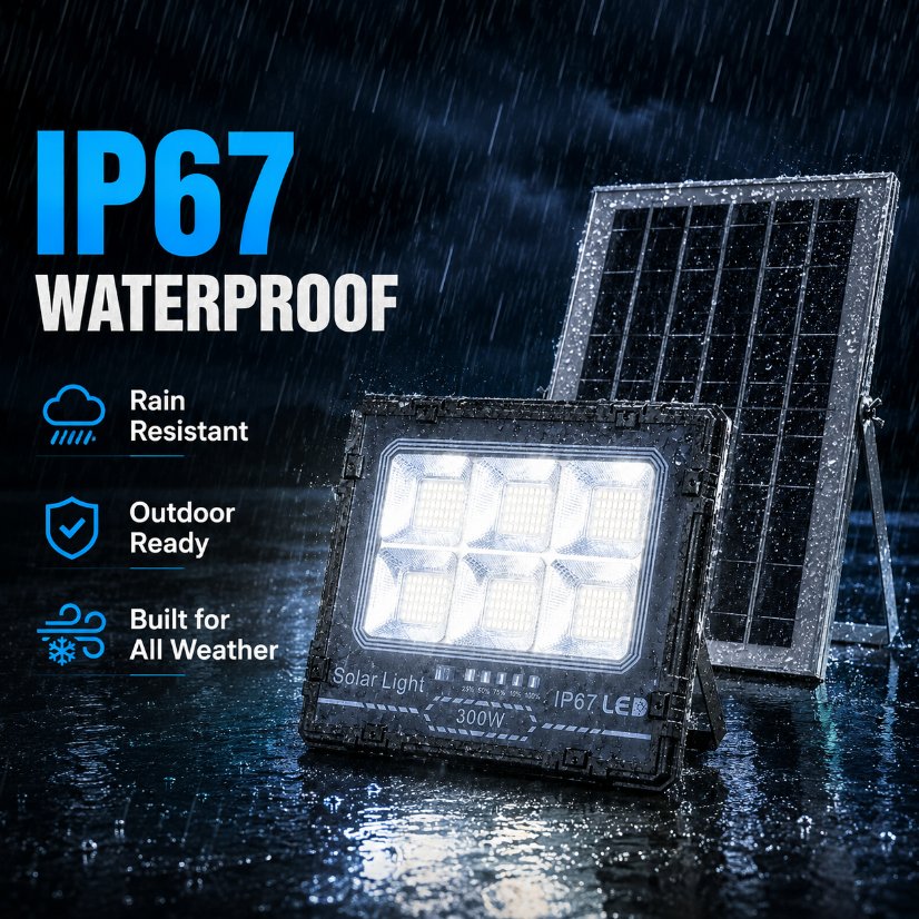 HB-T53 300W Solar-Powered Courtyard Light