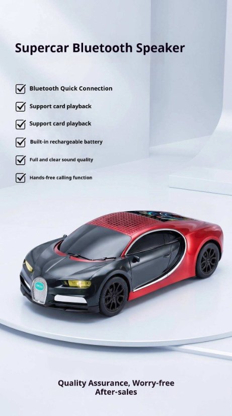 Portable Outdoor Bluetooth Speaker KP-848 Wireless Bluetooth Car Model Speaker