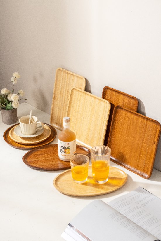 Tray Bamboo Side-Clamp Tray