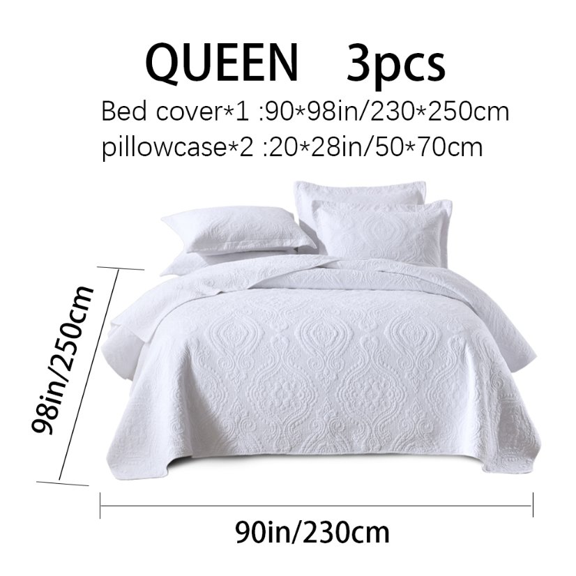 3-Piece Sets Encrypted Quilting Quilt Set Damascus