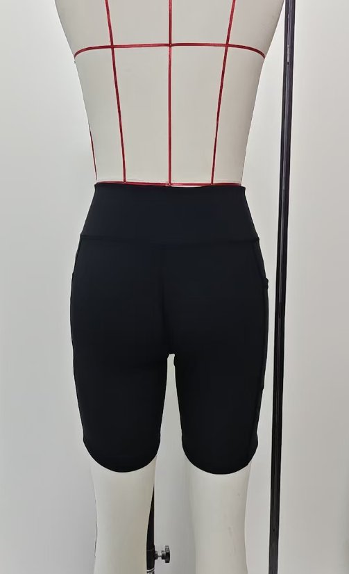 Yoga shorts Cross-Border Women‘s Yoga Shorts with Pockets | Naked-Feel High-Waist Gym Shorts — Style 60740