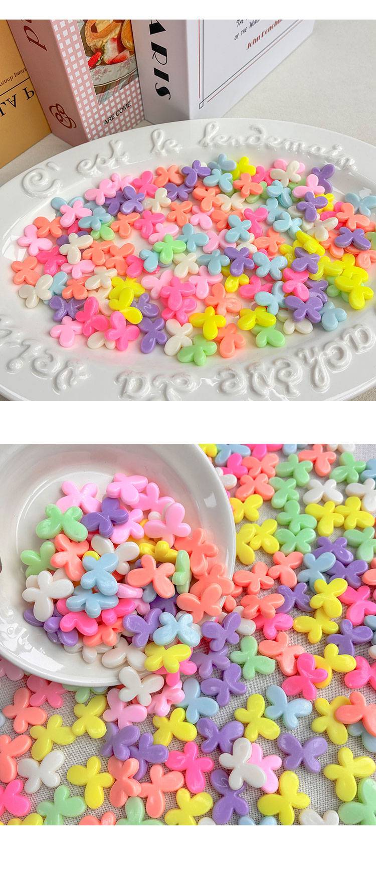 Plastic beads plastic butterfly beads