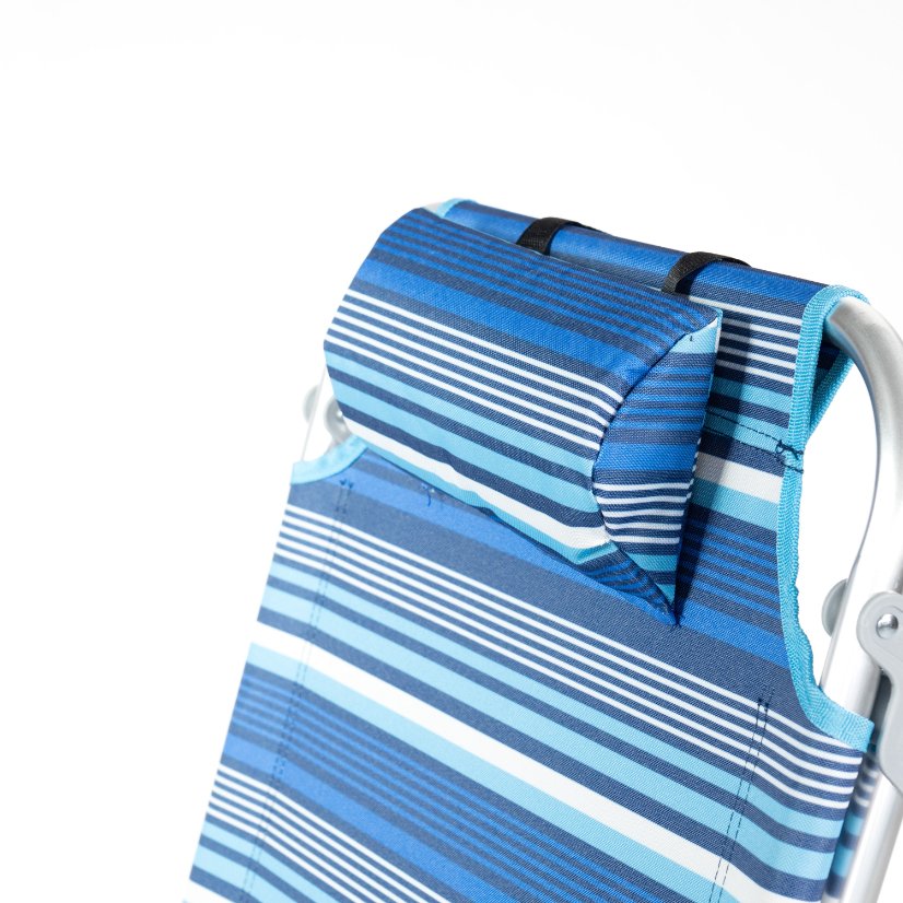 Beach Chair five position adjustable strap chair with a ice bag
