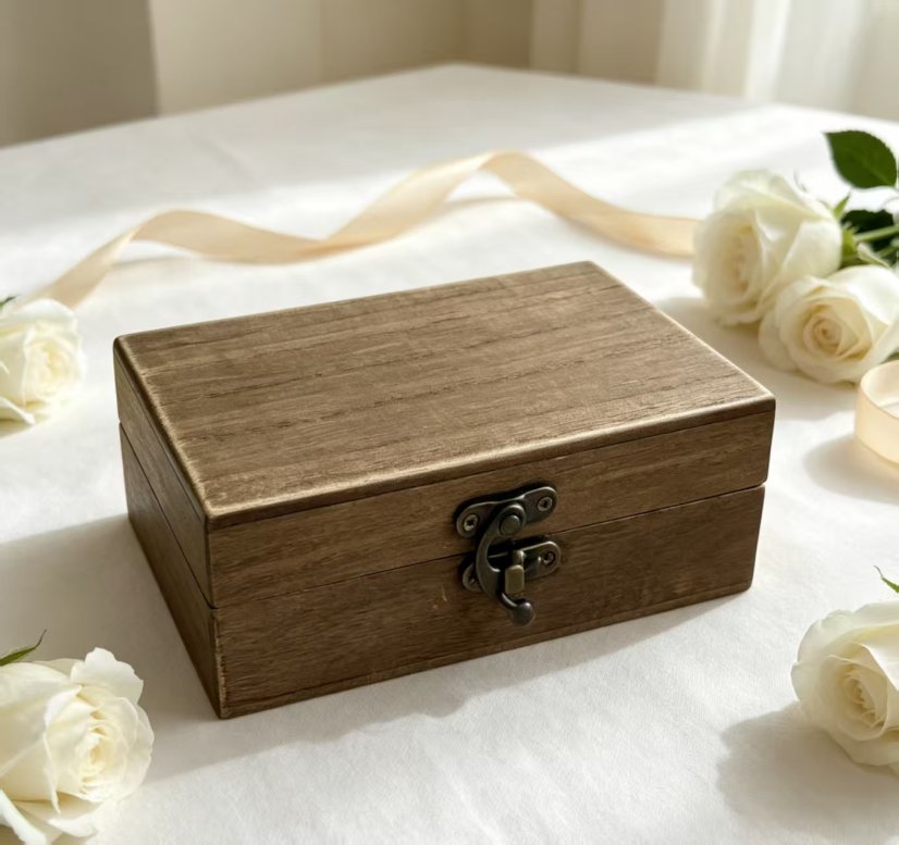 Wedding Supplies Vintage Cutout Wooden Ring Box (Mr & Mrs)