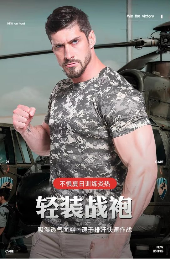 Camo Apparel Camo Quick-Dry T-Shirt for Men – Military Training Mesh Breathable Tee