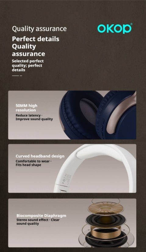 Over-Ear Headphones KP-H102 Wireless Bluetooth Headphones