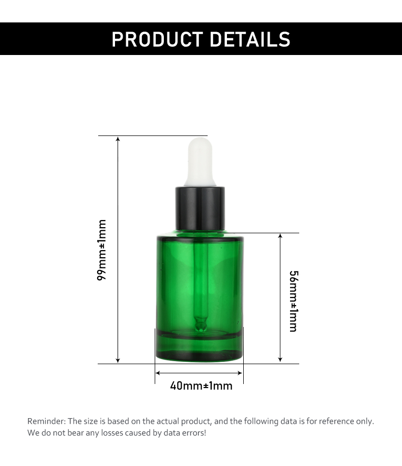 frasco cuentagotas 30ml Essential Oil Dropper Bottle for Serums & Concentrates
