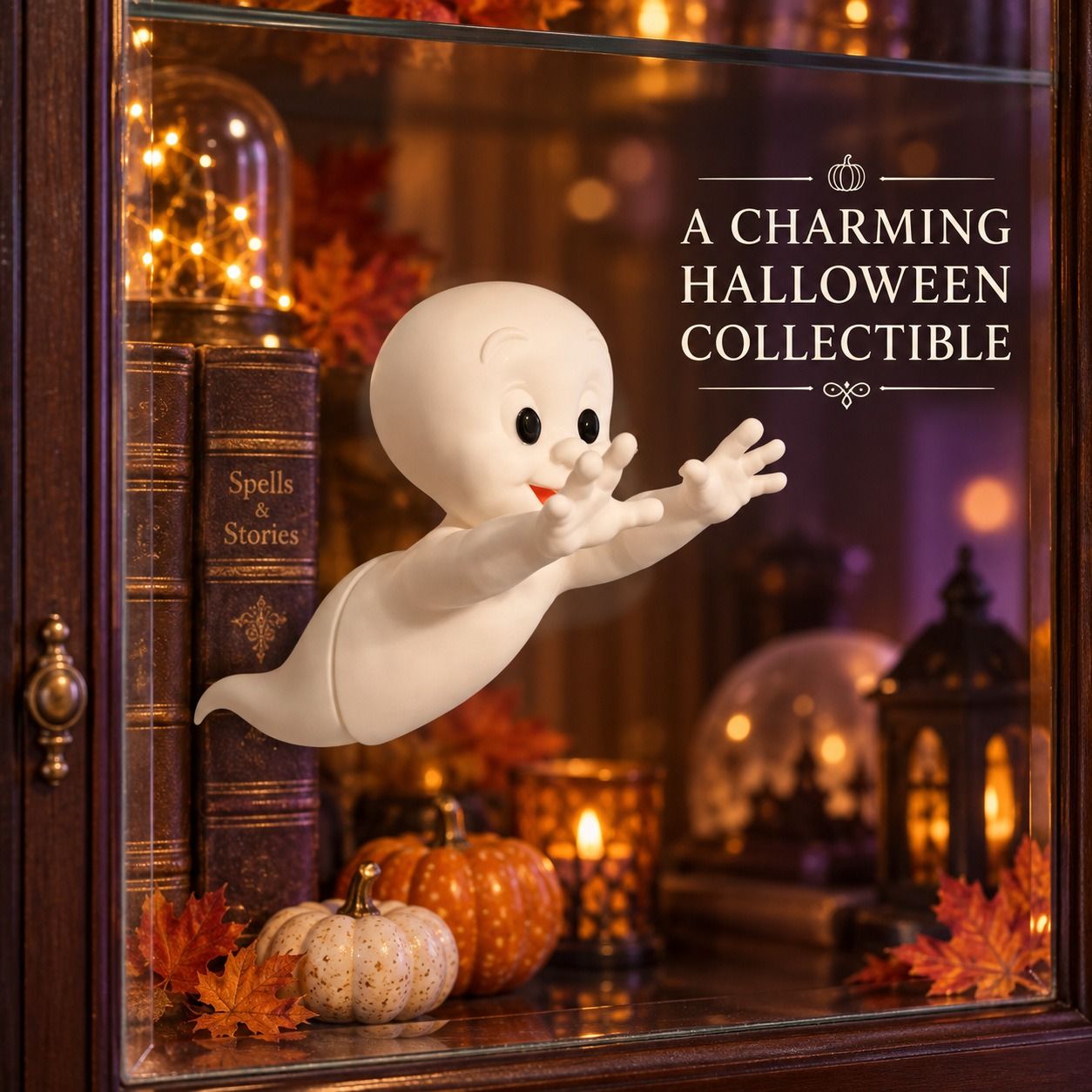 Plastic Craft Ornaments Halloween window decal; ghost passing through the window