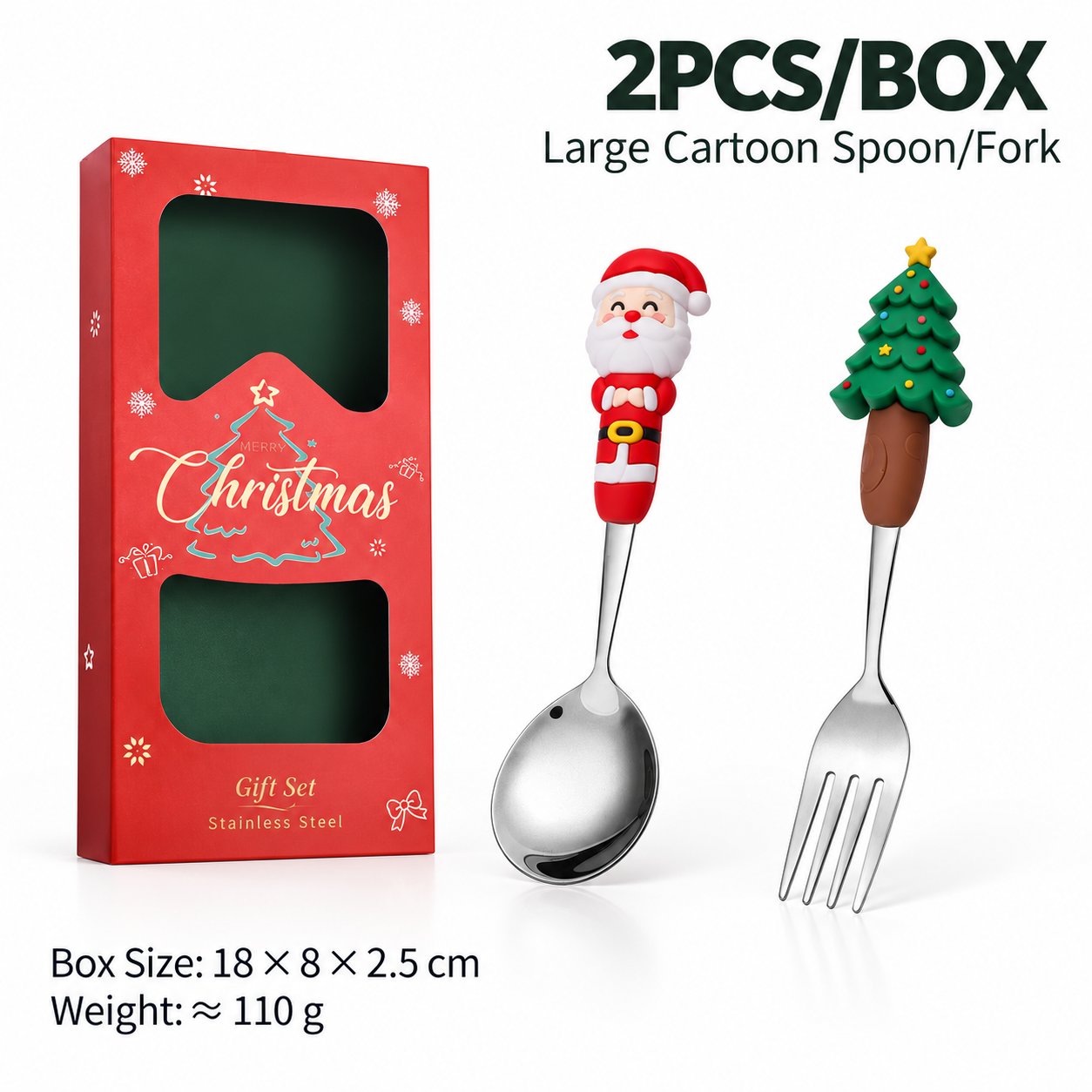 Christmas Tableware Stainless Steel Creative Christmas-Style Cutlery Gift Box Set