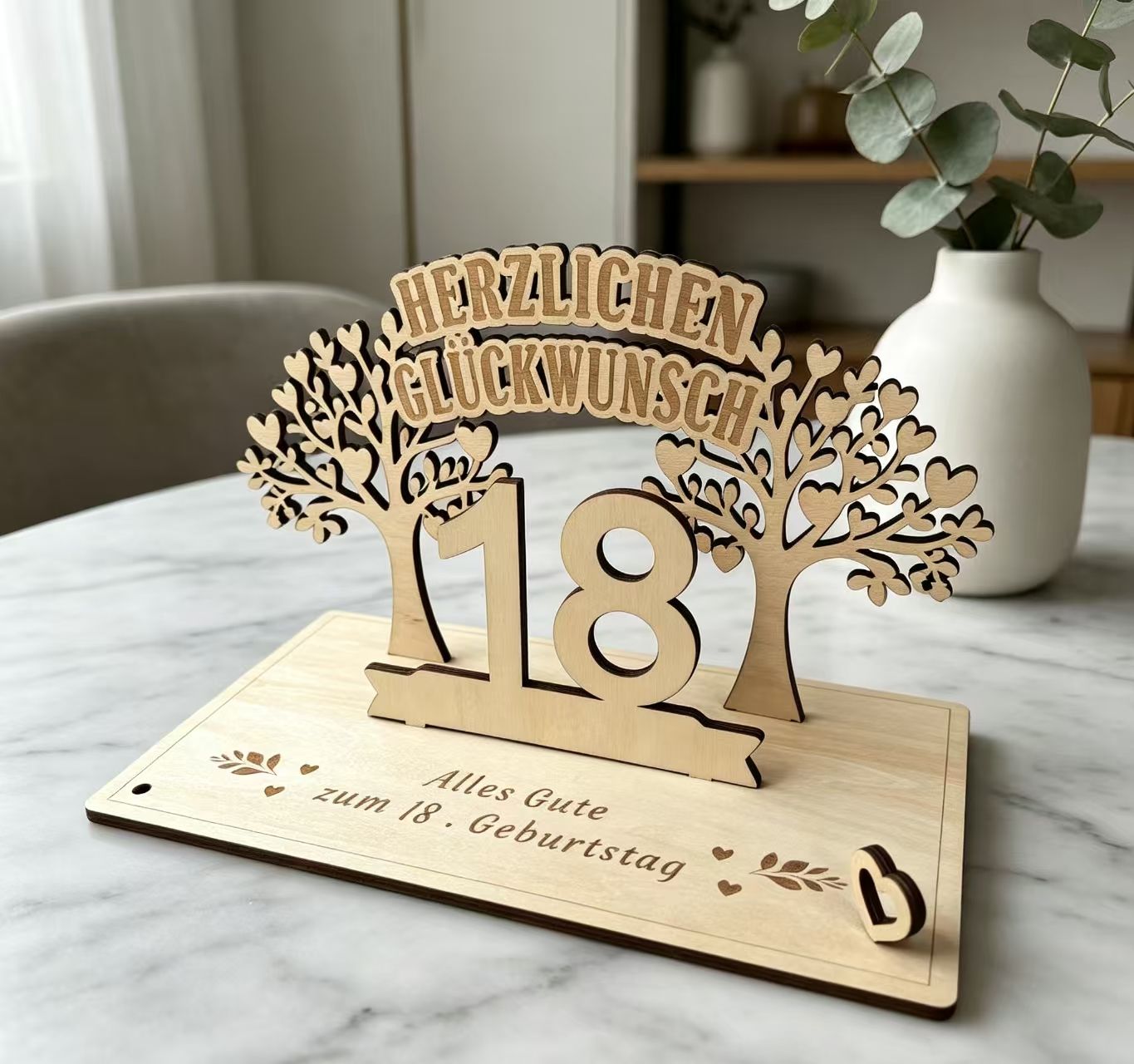 Holidays, gifts Wooden Ornament Hollow Numbers 1-99 Office Desktop Ornament Decoration