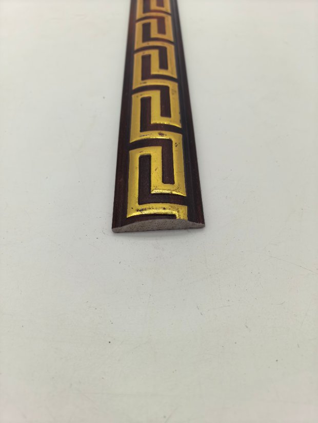 decor line PS Chinese Curved Hui Pattern Molding, Deep Carved Gold Highlight Frame Trim