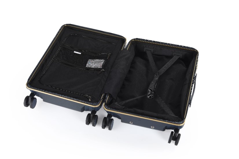 PC Material PC 922 Diagonal‑grain shell with gold aluminum frame