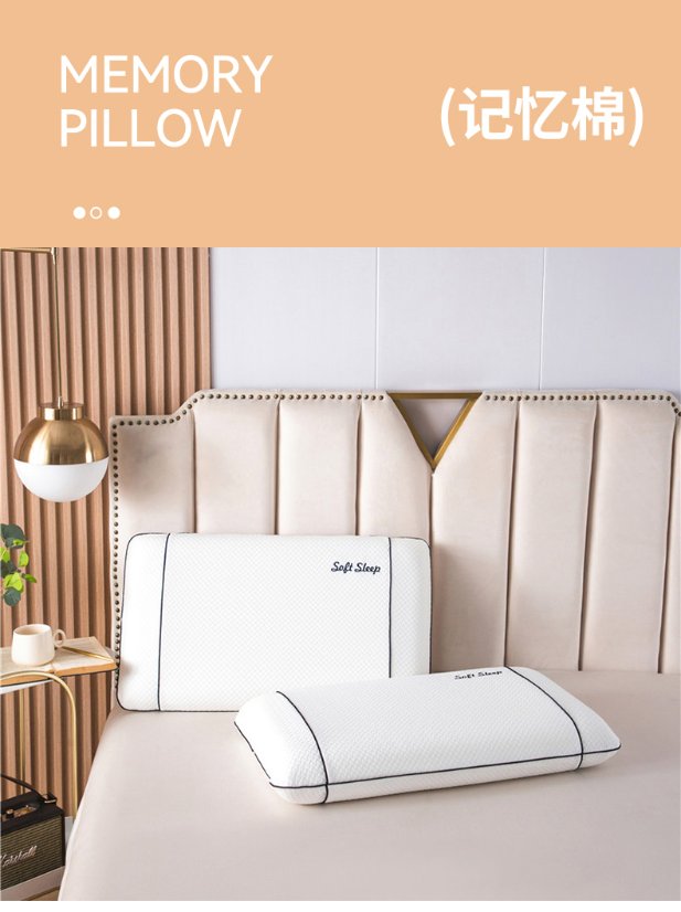 Adult Memory Foam Pillow 70×40×10 cm Bread-Shaped Adult Memory Foam Pillow