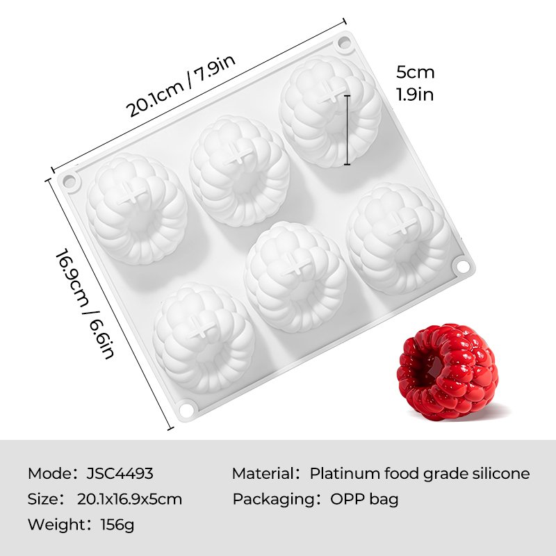 Hot Factory Pineapple Pear Cherry Mango Verrhoa Carambola Peach Shape LFGB Reusable Fruit Mold Silicone Mousse Cake Mould