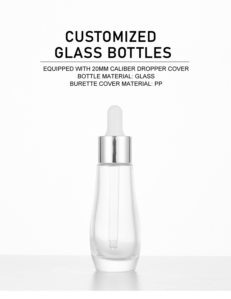 frasco cuentagotas 30ml Classic Black Semi-Transparent Glass Dropper Bottle for Essential Oil 