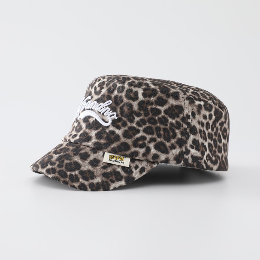 Autumn Style Kids’ Leopard Suede Flat Cap