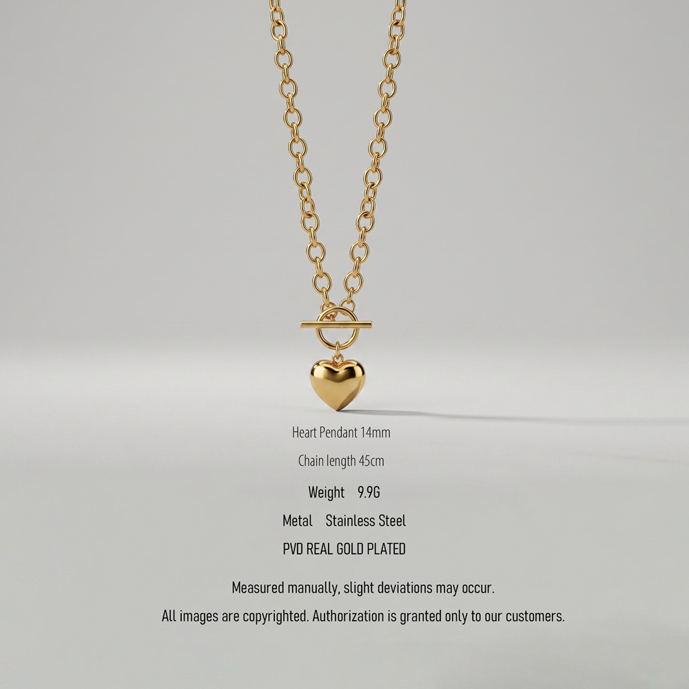 Stainless Steel Necklace Bold Love Toggle Necklace