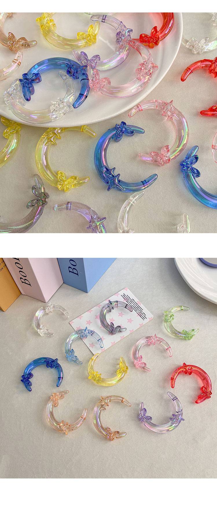 High-Quality UV Beads UV Transparent moon beads