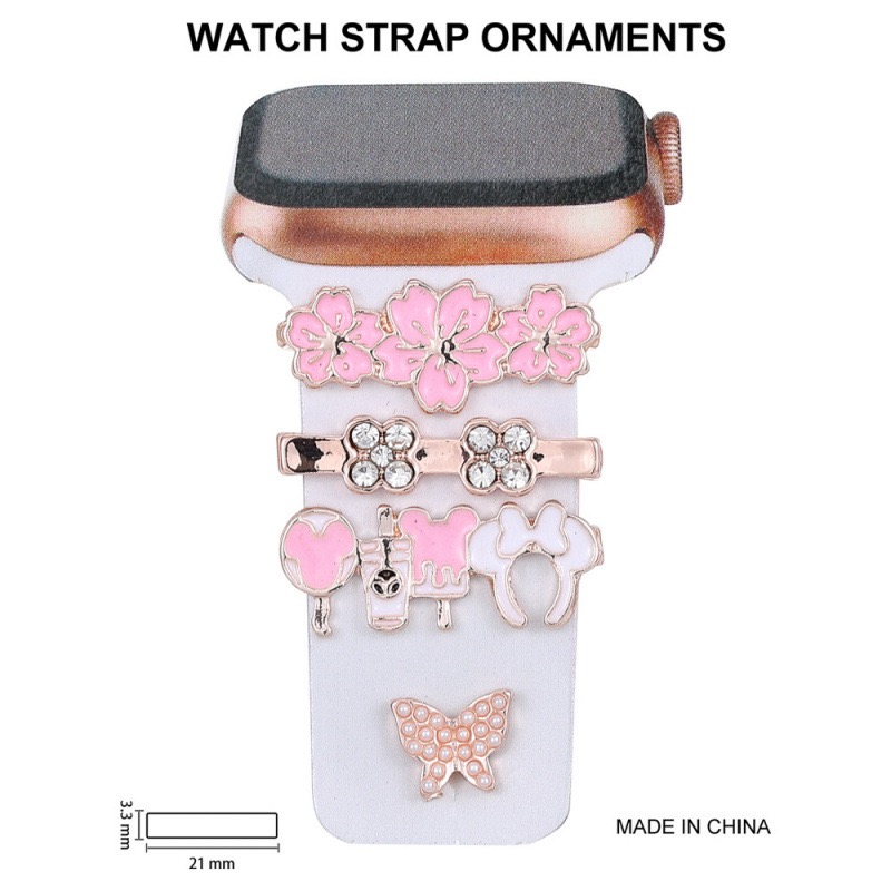 Watch strap decorative ring Rhinestone Decorative Strap Charms for Apple Watch / Samsung / Huawei