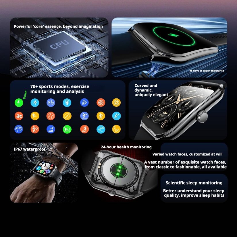 Smartwatch KP-S102 Smart Sports Bluetooth Watch
