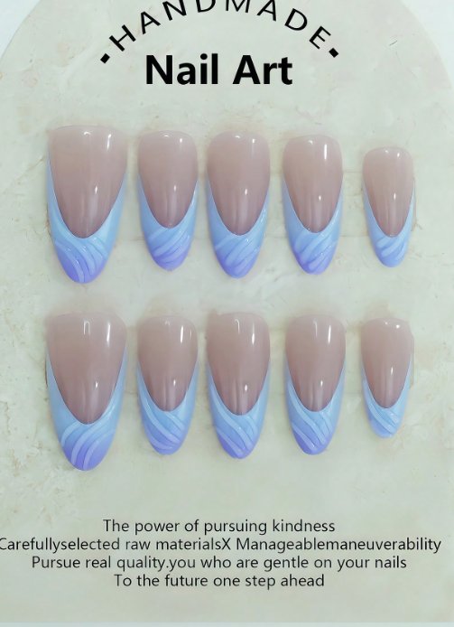 Others Purple Resin Press-On Nails