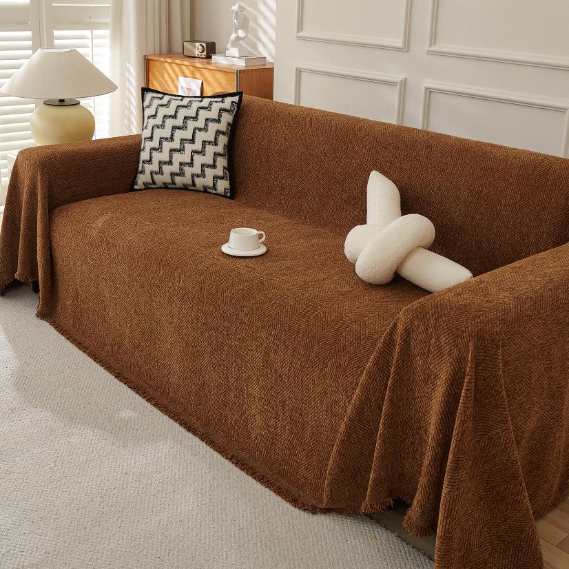 Jacquard sofa throw Herringbone Fishbone Sofa Throw