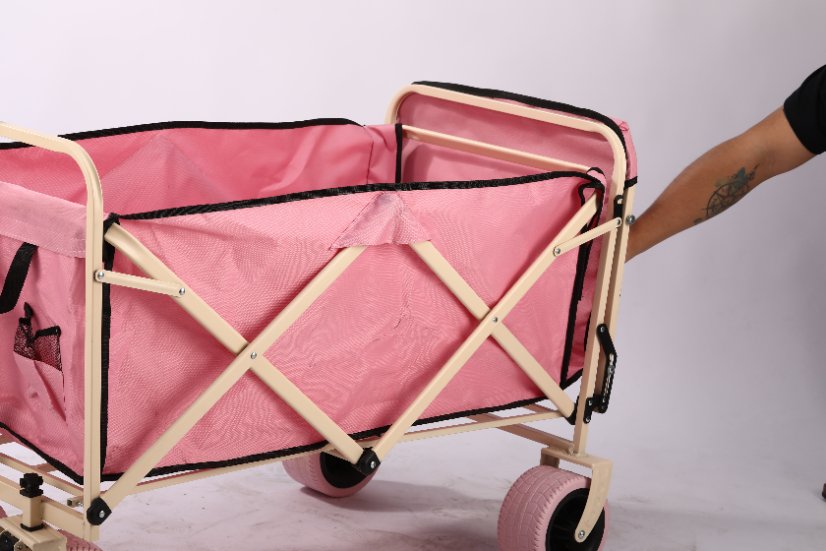 Outdoor utility wagon 15-inch Beige/White Rear Rack