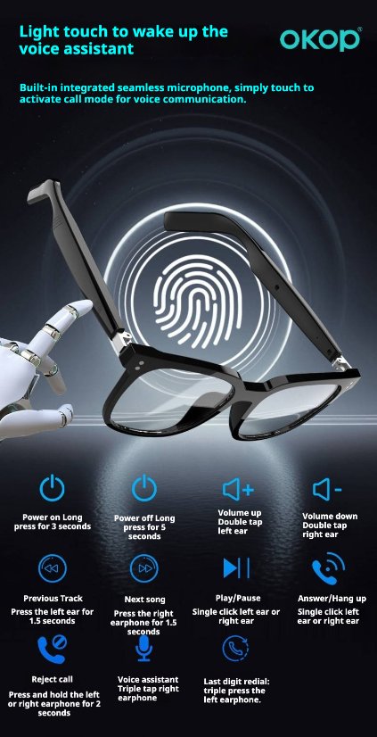 Smart glasses KP-Y102 Smart bluetooth grasses