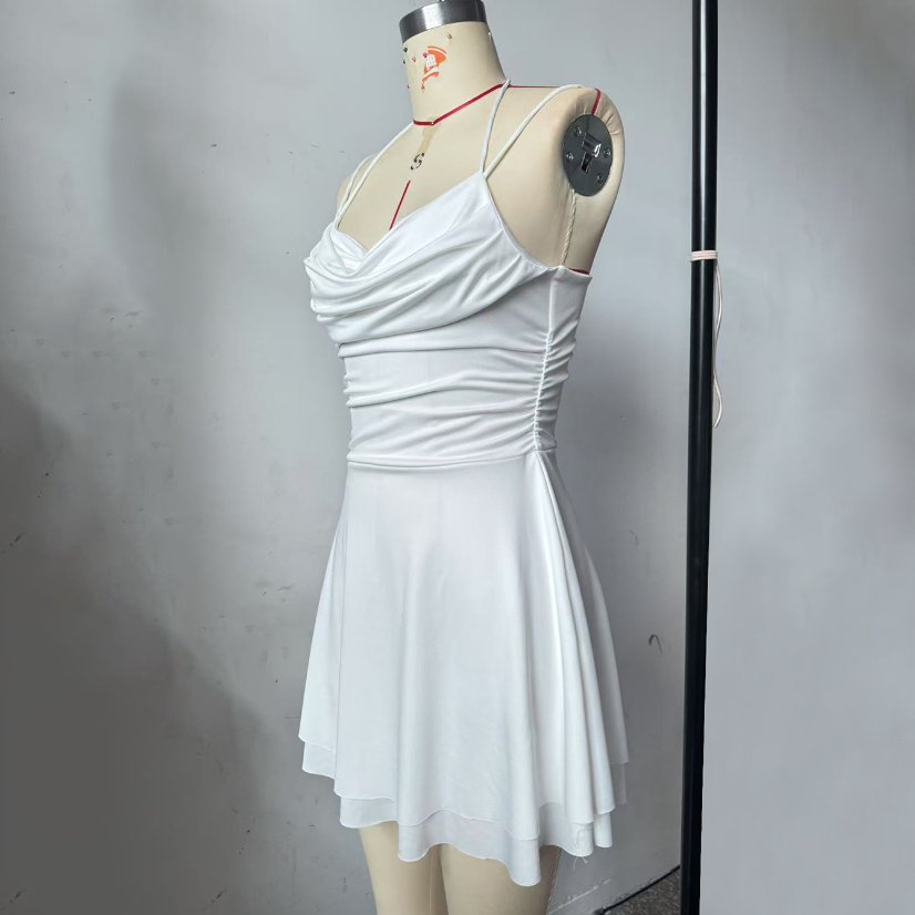Dresses 6658 Ruched Cowl-Neck Camisole Dress
