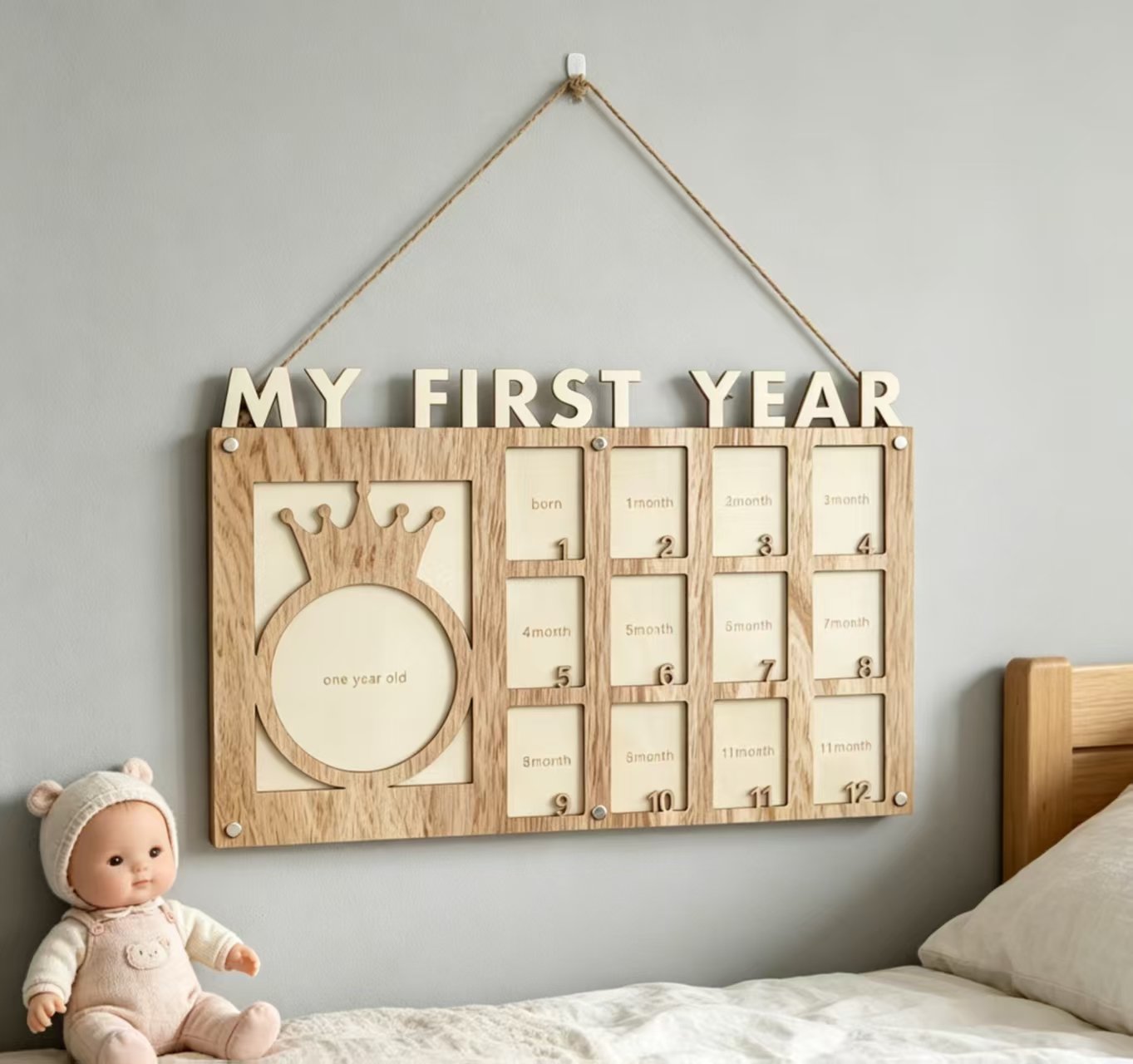 Infant Baptism Baby My First Year First Birthday Photo Frame
