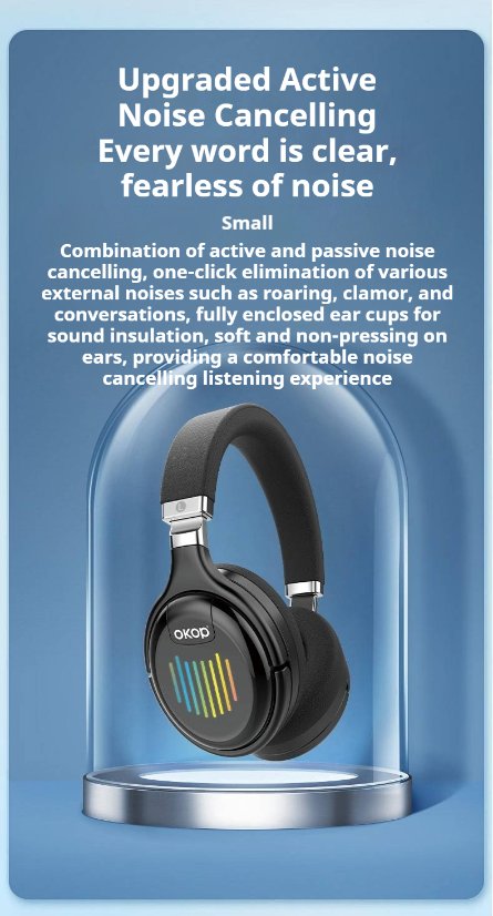 Over-Ear Headphones KP-H103 Wireless Bluetooth Speaker