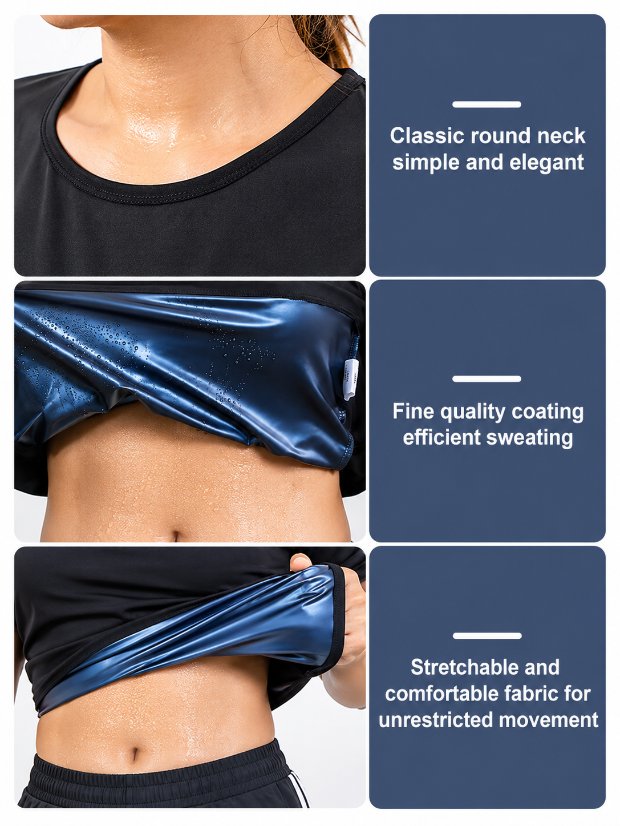 vest-top-tshirt-jacket-bra-tank Women's Heat Trapping Sauna Shirt - Sweat Vest Compression Shapewear - Sauna Suit Top - Sweat More & Look Great