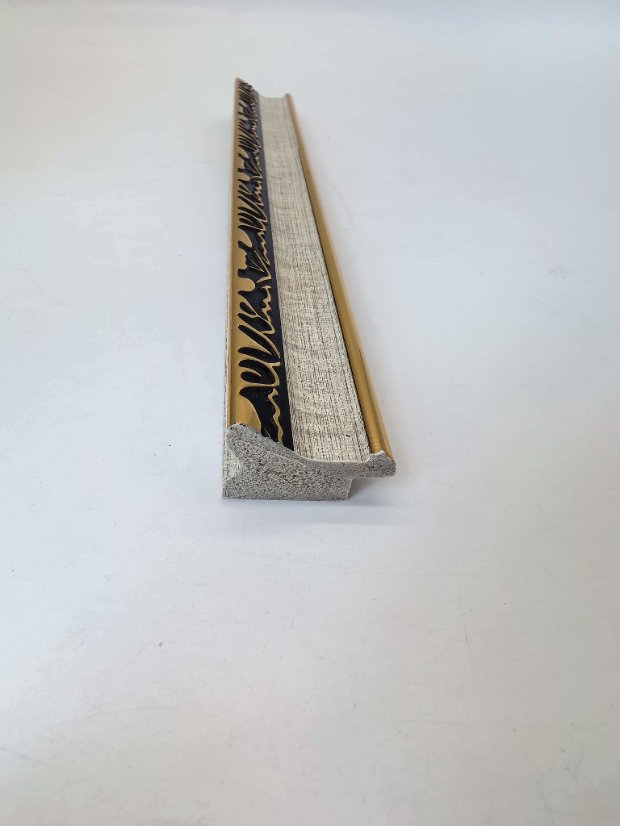 frame PS Linen Texture Gold Molding, Single-Side Flame Embossed Frame Trim