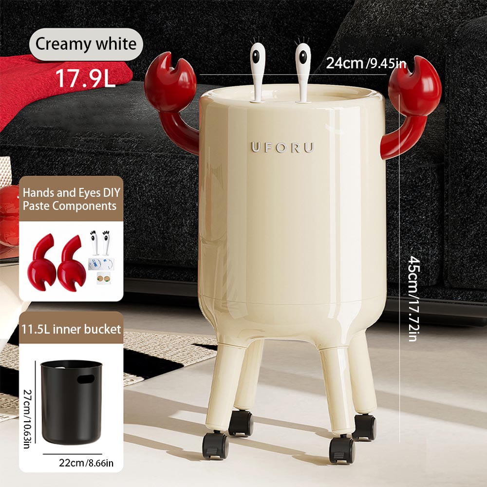 Indoor Storage Pedestal-style round trash can
