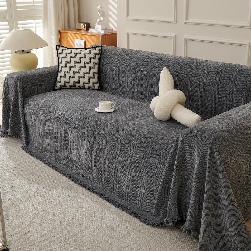 Jacquard sofa throw Herringbone Fishbone Sofa Throw