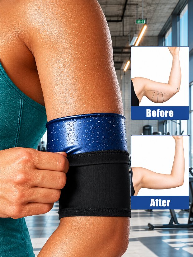 waist trimmer-tummy control trimmer Sauna shape Women's Arm Trimmers, Sauna Arm Shaper Compression Sweat Bands, Slimming Arm Band, 2 Pack